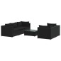 vidaXL 6-tlg. Garten-Lounge-Set mit Kissen Poly Rattan Schwarz vidaXL 6-tlg. Garten-Lounge-Set mit Kissen Poly Rattan Schwarz