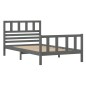 vidaXL Massivholzbett Grau 100x200 cm vidaXL Massivholzbett Grau 100x200 cm
