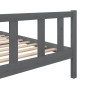 vidaXL Massivholzbett Grau 100x200 cm vidaXL Massivholzbett Grau 100x200 cm