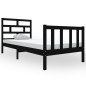 vidaXL Massivholzbett Schwarz Kiefer 90x190 cm vidaXL Massivholzbett Schwarz Kiefer 90x190 cm