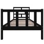 vidaXL Massivholzbett Schwarz Kiefer 90x190 cm vidaXL Massivholzbett Schwarz Kiefer 90x190 cm