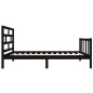 vidaXL Massivholzbett Schwarz Kiefer 90x190 cm vidaXL Massivholzbett Schwarz Kiefer 90x190 cm