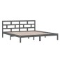 vidaXL Massivholzbett Grau Kiefer 140x190 cm vidaXL Massivholzbett Grau Kiefer 140x190 cm