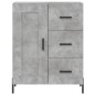 vidaXL Highboard Betongrau 69,5x34x180 cm Holzwerkstoff