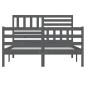 vidaXL Massivholzbett Grau 135x190 cm vidaXL Massivholzbett Grau 135x190 cm