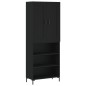 Highboard Schwarz 69,5x34x180 cm Holzwerkstoff Highboard Schwarz 69,5x34x180 cm Holzwerkstoff