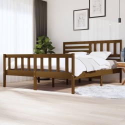 vidaXL Massivholzbett Honigbraun 180x200 cm