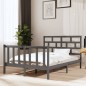 vidaXL Massivholzbett Grau Kiefer 120x190 cm vidaXL Massivholzbett Grau Kiefer 120x190 cm