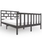 vidaXL Massivholzbett Grau Kiefer 120x190 cm vidaXL Massivholzbett Grau Kiefer 120x190 cm