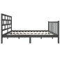 vidaXL Massivholzbett Grau Kiefer 120x190 cm vidaXL Massivholzbett Grau Kiefer 120x190 cm