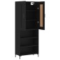 Highboard Schwarz 69,5x34x180 cm Holzwerkstoff Highboard Schwarz 69,5x34x180 cm Holzwerkstoff
