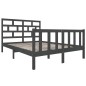 vidaXL Massivholzbett Grau Kiefer 135x190 cm vidaXL Massivholzbett Grau Kiefer 135x190 cm