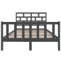 vidaXL Massivholzbett Grau Kiefer 135x190 cm vidaXL Massivholzbett Grau Kiefer 135x190 cm