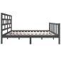 vidaXL Massivholzbett Grau Kiefer 135x190 cm vidaXL Massivholzbett Grau Kiefer 135x190 cm