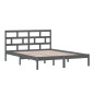 vidaXL Massivholzbett Grau 150x200 cm vidaXL Massivholzbett Grau 150x200 cm