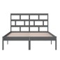 vidaXL Massivholzbett Grau 150x200 cm vidaXL Massivholzbett Grau 150x200 cm