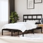 vidaXL Massivholzbett Schwarz 150x200 cm vidaXL Massivholzbett Schwarz 150x200 cm
