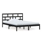 vidaXL Massivholzbett Schwarz 150x200 cm vidaXL Massivholzbett Schwarz 150x200 cm