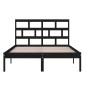 vidaXL Massivholzbett Schwarz 150x200 cm vidaXL Massivholzbett Schwarz 150x200 cm