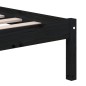 vidaXL Massivholzbett Schwarz 150x200 cm vidaXL Massivholzbett Schwarz 150x200 cm