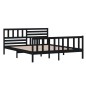 vidaXL Massivholzbett Schwarz 120x200 cm vidaXL Massivholzbett Schwarz 120x200 cm