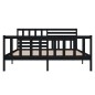 vidaXL Massivholzbett Schwarz 120x200 cm vidaXL Massivholzbett Schwarz 120x200 cm