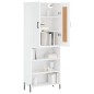Highboard Weiß 69,5x34x180 cm Holzwerkstoff Highboard Weiß 69,5x34x180 cm Holzwerkstoff