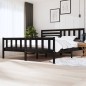 vidaXL Massivholzbett Schwarz 200x200 cm vidaXL Massivholzbett Schwarz 200x200 cm