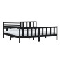 vidaXL Massivholzbett Schwarz 200x200 cm vidaXL Massivholzbett Schwarz 200x200 cm