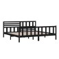 vidaXL Massivholzbett Schwarz 200x200 cm vidaXL Massivholzbett Schwarz 200x200 cm