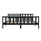 vidaXL Massivholzbett Schwarz 200x200 cm vidaXL Massivholzbett Schwarz 200x200 cm