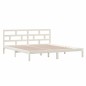 vidaXL Massivholzbett Weiß Kiefer 140x190 cm vidaXL Massivholzbett Weiß Kiefer 140x190 cm