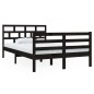 vidaXL Massivholzbett Schwarz 120x190 cm vidaXL Massivholzbett Schwarz 120x190 cm
