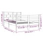 vidaXL Massivholzbett Schwarz 120x190 cm vidaXL Massivholzbett Schwarz 120x190 cm