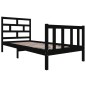 vidaXL Massivholzbett Schwarz Kiefer 100x200 cm vidaXL Massivholzbett Schwarz Kiefer 100x200 cm