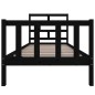 vidaXL Massivholzbett Schwarz Kiefer 100x200 cm vidaXL Massivholzbett Schwarz Kiefer 100x200 cm