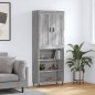 Highboard Grau Sonoma 69,5x34x180 cm Holzwerkstoff Highboard Grau Sonoma 69,5x34x180 cm Holzwerkstoff