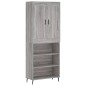 Highboard Grau Sonoma 69,5x34x180 cm Holzwerkstoff Highboard Grau Sonoma 69,5x34x180 cm Holzwerkstoff