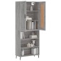 Highboard Grau Sonoma 69,5x34x180 cm Holzwerkstoff Highboard Grau Sonoma 69,5x34x180 cm Holzwerkstoff
