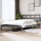 vidaXL Massivholzbett Grau 135x190 cm vidaXL Massivholzbett Grau 135x190 cm