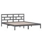 vidaXL Massivholzbett Grau 135x190 cm vidaXL Massivholzbett Grau 135x190 cm