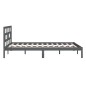 vidaXL Massivholzbett Grau 135x190 cm vidaXL Massivholzbett Grau 135x190 cm