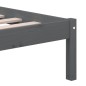 vidaXL Massivholzbett Grau 135x190 cm vidaXL Massivholzbett Grau 135x190 cm