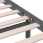 vidaXL Massivholzbett Grau 135x190 cm vidaXL Massivholzbett Grau 135x190 cm