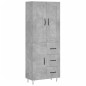 Highboard Betongrau 69,5x34x180 cm Holzwerkstoff Highboard Betongrau 69,5x34x180 cm Holzwerkstoff