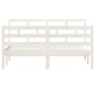 vidaXL Massivholzbett Weiß Kiefer 140x190 cm vidaXL Massivholzbett Weiß Kiefer 140x190 cm