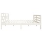 vidaXL Massivholzbett Weiß Kiefer 140x190 cm vidaXL Massivholzbett Weiß Kiefer 140x190 cm