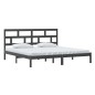 vidaXL Massivholzbett Schwarz Kiefer 200x200 cm vidaXL Massivholzbett Schwarz Kiefer 200x200 cm