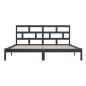 vidaXL Massivholzbett Schwarz Kiefer 200x200 cm vidaXL Massivholzbett Schwarz Kiefer 200x200 cm