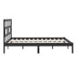 vidaXL Massivholzbett Schwarz Kiefer 200x200 cm vidaXL Massivholzbett Schwarz Kiefer 200x200 cm